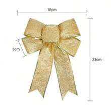 1 Stück glänzende Weihnachtsschleife Dekoration - batteriefrei, geeignet für Weihnachtsbaum und Feiertags-Dekoration, Weihnachten