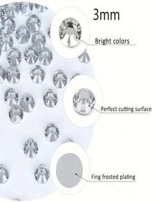 2000pcs 3-6mm Black Flat Back Resin Rhinestones, Round Jelly Gemstones For Making Accessories Shoes, Clothes, Cosmetics, Bags, Decoration