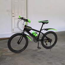 20 Inch Bike Mountain Bike, High Carbon Steel Bicycle, 7-Speed City Bike For Riding On Roads, Mountains (Please Confirm The Size Before Buying) - Black, Green - View 3