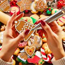 10pcs Christmas Cookie Cutter Set - Gingerbread House, Snowflake, Tree, Heart, Star, Angel Shapes, Suitable For Holiday Winter Baking Christmas Christmas Decorations Christmas Pajamas Christmas Gifts Christmas Decor