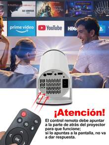 Proyector Profesional 4k Hd Android Wifi Led ,JMMO Proyector inalámbrico Wi-Fi, proyector portátil con Full HD 1080P, proyector de películas compatible con iOS/teléfono Android/tableta/portátil/PC/unidad USB/DVD para exteriores, hogar, reuniones