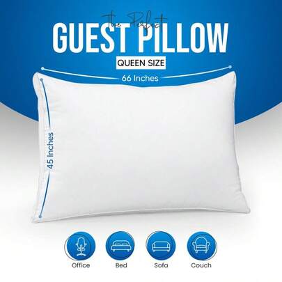 Utopia Cooling Hotel Quality Gusseted Pillows Set Of 2 For Back, Stomach Or Side Sleepers - Queen & Standard Size (White)
