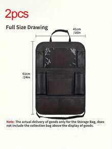 1/2 件多功能后座收纳袋，带多个口袋的汽车后座收纳袋 - 适用于汽车和 SUV 的防水收纳袋，易清洁涤纶，女士收纳袋，旅行必备品，返校宿舍收纳秋季装饰 - 彩色 - 查看 9