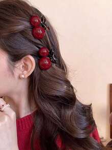 Kẹp tóc kiểu thể thao, phù hợp cho nữ giới sử dụng hàng ngày, quà tặng kẹp tóc hình cầu, kẹp tóc mùa đông, phụ kiện tóc cho nữ. - Nhiều màu - Xem 7