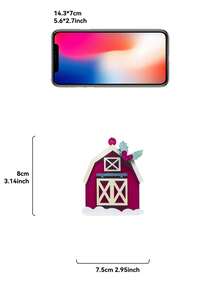 1pc Christmas Red Cottage Ornament, Rustic Farmhouse Style Christmas Tree Hanging Decoration, Holiday Party Supplies, Winter Interior Decoration, Christmas Wall Hangings, Holiday Pendant Ornaments, Seasonal Home Decoration, Door Decoration Pendant, Window Display, Suitable For Living Room, Bedroom, Office, Shop(Please Tear Off The Protective Film Before Use, Acrylic Material Is Not Glass) Christmas Decorations Room Decor