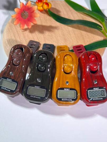 1pc Manual Rolling Ball Timer, Available In Chestnut Brown, Tranquil Black, Withered Yellow, Rose Red, Manual Rolling Ball Timer For Stress Relief