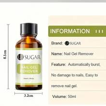 UR SUGAR 50ml Nail Gel Remover 3-5 Minutes Soak-Off UV Gel Polish Quick Cleaner Manicure Semi Permanent Varnish Nails Art Tools - 無色 - 查看 4