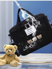 HYQ2009 Large Capacity Multifunctional Waterproof Thermal Lunch And Travel Bag - màu đen - Xem 5