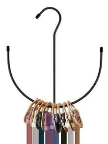 1 pieza Organizador de sombrero multifuncional, perchero negro para almacenar bufandas, cinturones, tirantes, zapatos y accesorios, para uso diario en el hogar, oficina, dormitorio y entrada - Multicolor - Ver 2