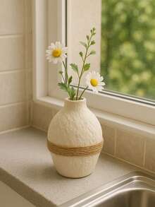 1件/3件套纹理花瓶套装，简约拱形装饰设计，米白色装饰花瓶，适合家居装饰、客厅、床头柜、花瓶装饰、女友礼物、女士礼物、冬季礼物 - 米色 - 查看 8