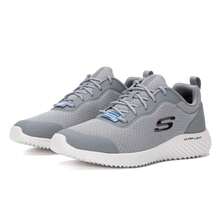 Skechers 男士系带休闲运动鞋，轻便跑步鞋，舒适日常步行鞋，232005-GRY - 灰色 - 查看 2