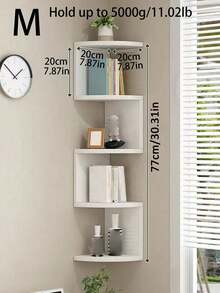 1pc 5-Tier Semi-Circle Corner Wall Mounted Storage Rack, Creative Wall Shelf (Lighting Not Included)