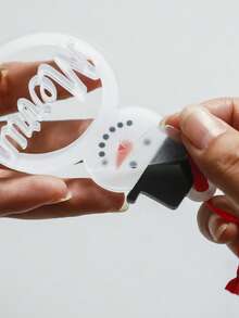 1pc Christmas Snowman Acrylic Hanging Ornament, Christmas Tree Hanging Decoration, Merry Joy Snowflake Decoration, Winter Home Decoration, Christmas Wall Hanging, Suitable For Living Room, Bedroom, Office, Window Display Christmas Decorations Room Decor