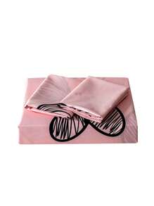 2/3pcs Soft 100% Polyester Pink Heart Print Pillowcase And Duvet Cover Set (1/2 Pillowcase + 1 Duvet Cover), No Filler, Perfect Decoration For Bedroom, Hotel - Pink - View 10