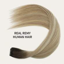 Genius Weft Hair Extensions Human Hair Sew In Hair Extensions Real Human Hair Weft Extensions Hand Tied Virgin Hair 50G - R3-8-613 - 查看 5