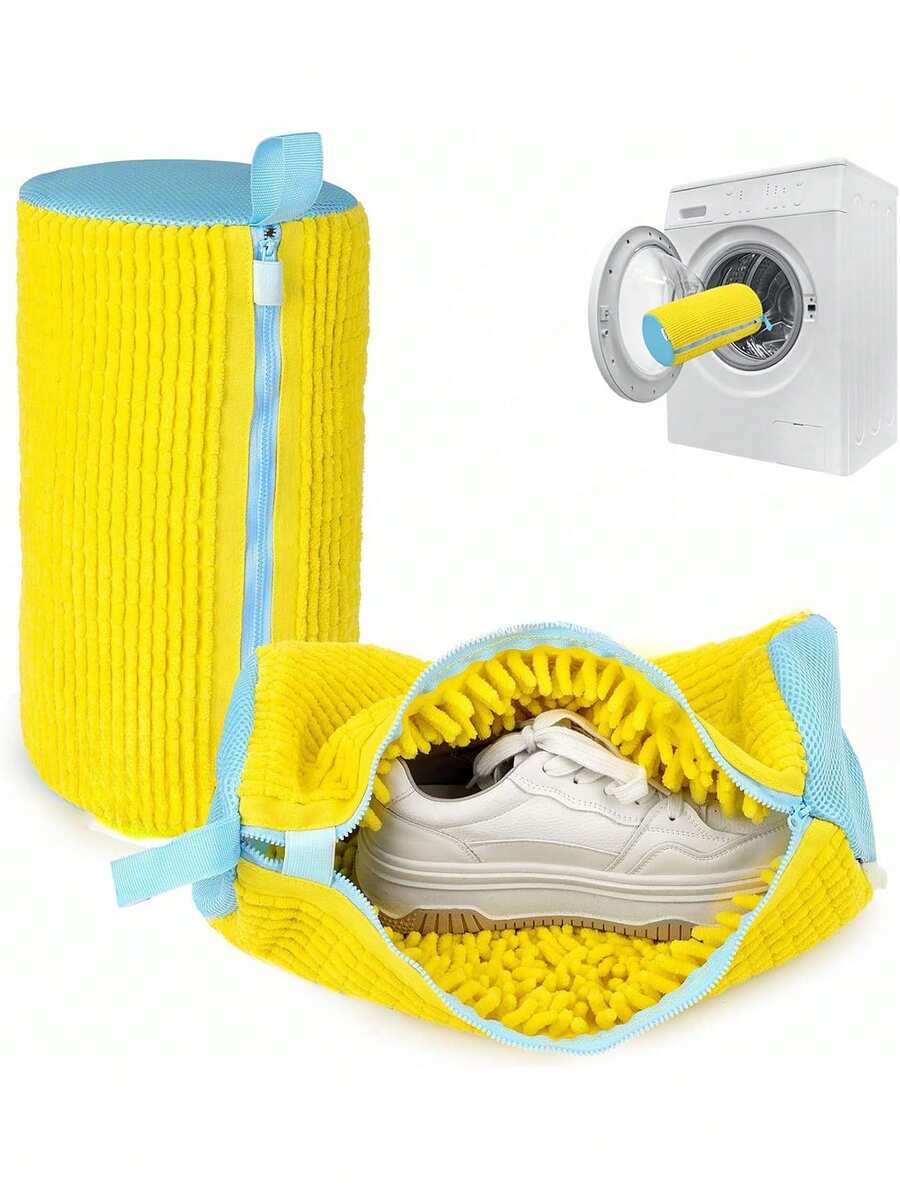 2 piezas Bolsa para lavar zapatos en la lavadora, bolsa de limpieza para todo tipo de zapatos, bolsa de almacenamiento de zapatos de viaje, bolsa de lavandería para limpiar zapatos a 360°, bolsa de lavandería para zapatos para lavadora y secadora, bolsa reutilizable para lavar zapatos de bebé y niños, ayudante ideal para mamá - Multicolor - Ver 1