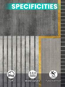 1pc Outdoor Anti-Slip Doormat, Gray Geometric Print, Indoor Carpet, Bathroom Mat, Kitchen Mat, Decorative Rug, Multi-Purpose Floor Mat, Hallway Carpet, Soft & Comfortable, Easy Anti-Slip, Suitable For Kitchen, Indoor/Outdoor Entrance, Bedroom, Home Decor, Machine Washable