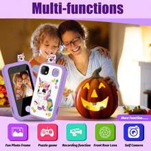 Kids Smart Phone, Christmas Birthday Gifts For Girls And Boys Age 3-10, MP3 Music Player With Dual Camera, Touchscreen Phone Learning Toy For 3 4 5 6 7 8 9 10Year Old Girl