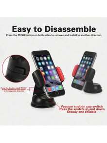 1 pieza Soporte de teléfono para coche multifuncional y giratorio 360 grados