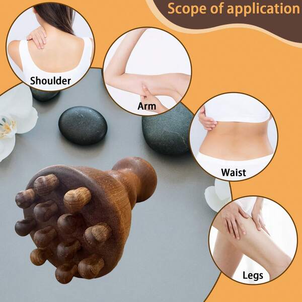 Holz Massagegerät, Ganzkörper-Massagegerät, Handmassagegerät, Beinmassagegerät, Schultermassagegerät, Nacken-Massagegerät, Gesichtsmassagegerät, Rückenmassagegerät, Taillen-Massagegerät, Ganzkörper-Muskel-Massage, Multifunktionale Massage für verschiedene Körperteile, Körperrelaxationstool, geeignet für den Heimgebrauch, kann als Geschenk an Familie, Freunde, Klassenkameraden, Freundin vergeben werden