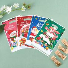 30 piezas Bolsas de regalo de plástico perlado para Navidad, caramelos, galletas, bolsas de obsequio, bolsas de OPP, decoraciones navideñas, pijamas navideños, regalos navideños, decoración navideña