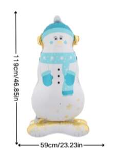 4pcs Halloween/Christmas Themed Balloons - Yellow Giraffe, Green Christmas Tree, Red Santa Claus, White Snowman, Made Of PET Material To Create Festive Atmosphere, Suitable For Indoor Or Outdoor Decoration In Winter