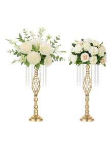 Set Of 2 Flower Stands (55 * 20 Cm). Bluelander - Gold - View 1