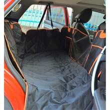 1pc 600D Oxford Waterproof Anti-Dirty Wear-Resistant Car Pet Rear Seat Cover Hammock 2-In-1 Pet Traveling Accessory