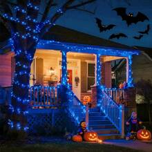 KBO JMEXSUSS 600 Blue LED Lights Outdoor Waterproof 168ft Blue String Tree Lights Indoor Plug In 8 Modes For Bedroom Fireplace Halloween Party Xmas Christmas Decorations - Blue - View 3