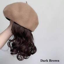 Ladies' Simple And Versatile Beret With Slouchy Short Curly Hair, Heat-Resistant Synthetic Hair, Breathable And Comfortable Outdoor Casual Hat, Suitable For Daily Wear - Multicolor - View 19