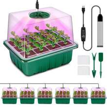 Yogle Plants Seed Starter Trays With Grow Light 12 Holes Per Tray Nursery Pots Lamp USB Powered Full Spectrum LED Growing Lights For Indoor Plant Seedling Flowers Greenhouse Trays - Multicolor - View 2
