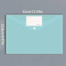 1pc/5pcs A4 Clear Polypropylene File Folders With Snap Closure & Label Design, Waterproof Document Organizer Box, Assorted Colors Incl. Pink, Blue, Green, Yellow, Purple, Suitable For Students & Office Use, School File Folders - Multicolor - View 2