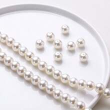 [Multiple Sizes] Pearl Beads 2mm-16mm, 16 Inches/Strand | High Quality Near-Round Shape, Strong Luster, Scratch-Resistant | DIY Jewelry Making Materials, Handmade Jewelry Accessories - White - View 8