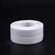 1pc White Bathroom Toilet Gap Corner Line Sticker, Kitchen And Bathroom Waterproof Strip, Waterproof And Toilet Caulking Strip, Kitchen Seam Tape