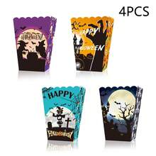 8pcs Foldable Halloween Paper Boxes, Bloody Hand Design, For Snack, Popcorn, Party Decor,Christmas - Multicolor - View 10
