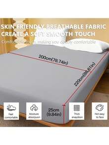 1 قطعة ملاءة سرير ذات موحد اللون فائقة اللين، خفيفة الوزن كالسحابة، جيب عميق 25 سم، تناسب جميع أحجام الأسرّة - توين، فول، كوين، كينج، ضرورية للاستخدام المنزلي والسكن الجامعي - رمادي حجري فاتح - مشاهدة 8
