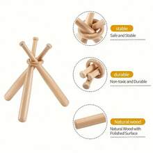 Mini Baseball Schläger Präsentationsständer, hölzerner Baseball Schläger Präsentationsständer mit bemalter Dekoration - hält 1 Baseball Schläger und 1 Ball, geeignet für Heim/Büro/Man Cave Dekoration, Baseball-thematische Partydekoration, Raumdekoration, Partyszene Dekoration, Puppenhaus, Schreibtischzubehör ohne Montage erforderlich, elegante Holzakzente, exquisite Verarbeitung, ideal für Sammler und Jugendliche