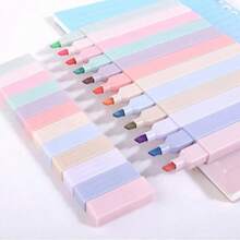 12 Morandi Highlighters, Vintage Colored Highlighters With Large Ink Capacity, Perfect For School And Office Supplies, Essential For Returning To School