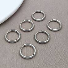 6pcs Surgical Stainless Steel Small Hoop Earrings Lightweight Hypoallergenic Tiny Small Hoops For Girls Men Earrings Cartilage 12/14/16/18/20mm - Multicolor - View 13