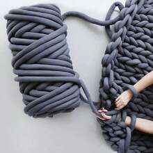 1 Roll Chunky Iceland Yarn, DIY Bag, Handmade Knitting, Pillow, Cat Bed, Super Thick Stuffing Yarn Strips, Suitable For Weaving Various Items, No Tools Needed, Hands-On Crafting For Bags, Baskets, Pillows, Pet Beds, DIY Crafts - Multicolor - View 2