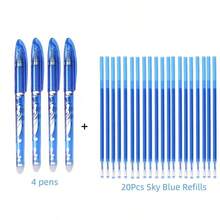 8支彩色可擦凝胶笔，可爱花朵图案，颜色随机，创意文具，适合返校礼物、奖品