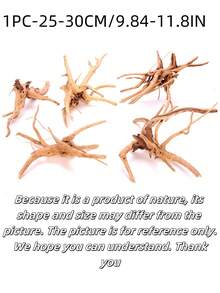 4PCS Natural Driftwood Sunken Wood Rhododendron Wood, Suitable For: Crawling, Aquatic Pet Terrarium, Aquarium, Aquarium Decoration - Random Shape