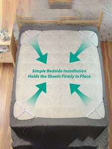 Adjustable Elastic Bed Sheet Straps Fasteners Set - Knitted Sheet Holders For Secure Bedding - Hand Wash Only Grippers For Mattress, Sofa, And Tablecloth - Universal Fit Sheet Clips, Triangle Bed Sheet Holders, Sheets Fasteners Clips, Adjustable Sheet Suspenders, Mattress Gripper Clips, For Bed Mattress Cover