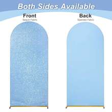 Cubierta de arco de 5 pies/6 pies/6.6 pies/7.2 pies con fondo de lentejuelas CHIARA para decoración de fotografía de boda, cumpleaños y fiesta (taburete no incluido)