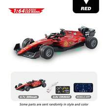 1件迷你F1遥控车玩具，1:64比例模型车，2.4G遥控四驱赛车，可调速档位，合金遥控车，LED炫酷灯光，适合6-12岁儿童。这款玩具车是送给男孩女孩的完美礼物，也是生日、新年和圣诞节礼物的理想之选。 - 彩色 - 查看 14