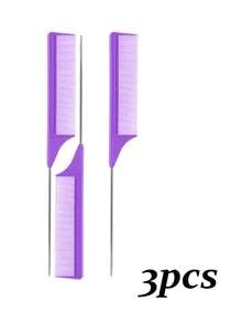 20/1Pc Set Rat Tail Comb, Hair Sectioning Dyeing Comb With Hooked Tail End Pointed Tail Comb Hair Combs Sectioned Hair, Hair Combs, 20/1PC Carbon Fiber Plastic Dyed Combs Stainless Steel Pintail Hair Coloring Comb Tail Comb Highlight Comb