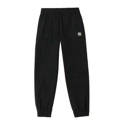 MLB Men's And Women's Casual Pants, Trousers, BASIC STRETCH JOGGER PANTS, Comfortable Outdoor Travel Sports Pants 3AWPB0144-50BKS