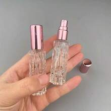 1pc 5ml/10ml Perfume Spray Bottle, Portable Empty Travel Perfume Atomizer, And Pink Velvet Jewelry Pouches - Soft Drawstring Gift Bags For Weddings, Parties, Valentine's & Anniversaries