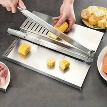 Stainless Steel Manual Meat Slicer - Multifunctional Rib Chopper And Vegetable Cutter, Easy To Clean - Perfect For Freezing Beef, Vegetables And Bones, Beef, Lamb, Chicken And Other Durable - Ideal Kitchen Tool, Easy To Carry, Suitable For Outdoor Use
