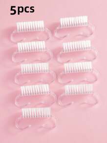 2 pezzi Spazzola per unghie, Spazzola per pulire le unghie, Spazzola per la pulizia delle mani, Spazzola per scrubbing di dita e piedi, Spazzolino per pedicure e unghie, Set di spazzole per la pulizia, Trasparente